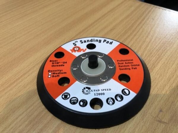Backing Plate Dual Action Polisher 5/16 24 thread Sanding Pad 5”