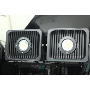 Double Flood Light 50W With Tripod Lampu Detailing Poles