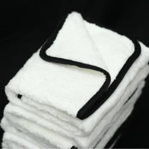 Thick Plush Microfiber Towel 40 x 40 cm White Super Soft Kain Lap Super Halus Putih 40 x 40 cm Tebal